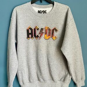 AC⚡️DC Grey Sweatshirt. Size Medium. 50% cotton 50% polyester.